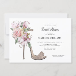 Convites Chá de panela Floral Wedding Heels