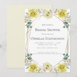 Convites CHÁ DE PANELA | Flores Amarelas Aquarelas