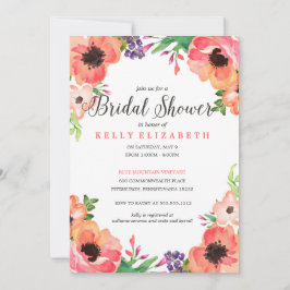 CONVITES CHÁ DE PANELA FLORORAL MODERNO DE WATERCOLOR