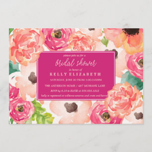 CONVITES CHÁ DE PANELA FLORORAL TROPIC WATERCOLOR