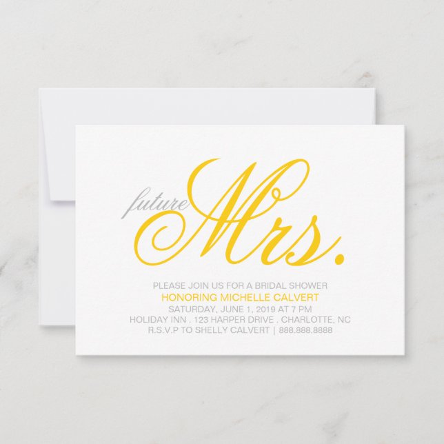 Convites Chá de panela| futura Sra. (Frente)