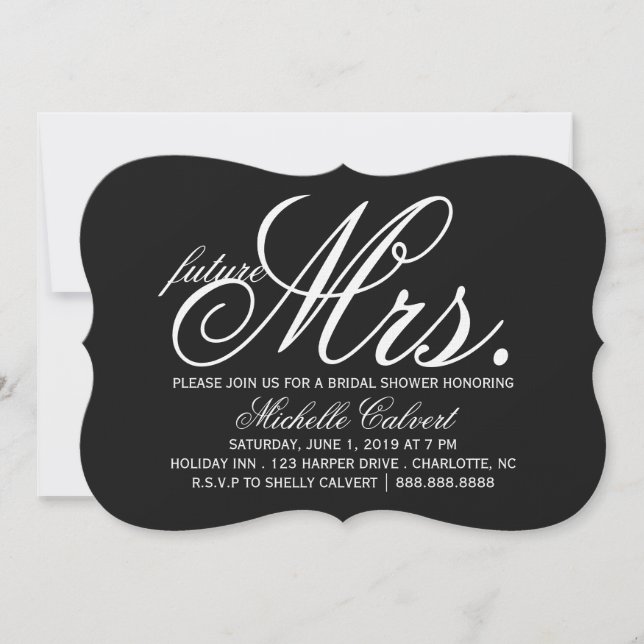 Convites Chá de panela| futura Sra. III (Frente)