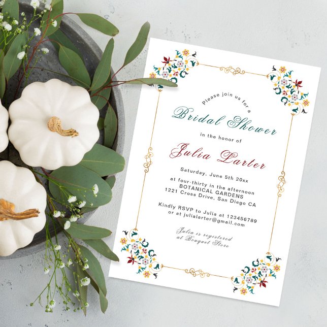 Convites Chá de panela Geométrico de Motif Clássico da Vint (Criador carregado)