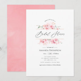 Convites Chá de panela geométrico de Primavera do Flor de C