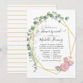 Convites Chá de panela Geométrico Eucalyptus por Correio