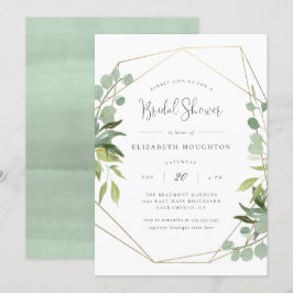 Convites Chá de panela Geométrico Geométrico de Script Eleg