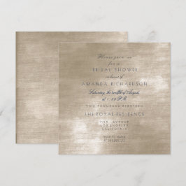 Convites Chá de panela Glam Beige Ivory Velvet