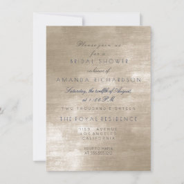 Convites Chá de panela Glam Beige Ivory Velvet