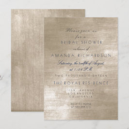 Convites Chá de panela Glam Beige Ivory Velvet