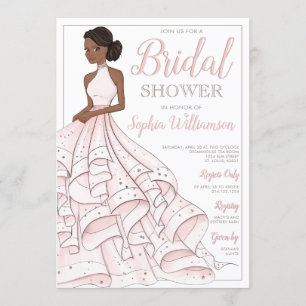 Convites Chá de panela Glam da noiva do brilho do