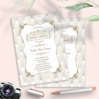 Chá de panela Glam Dourado Fleur-de-lis Roaring 20