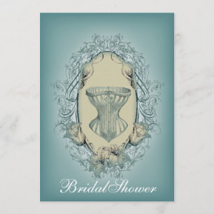 Convites Chá de panela gótico do espartilho do vintage do