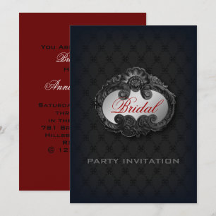 Convites Chá de panela gótico do vampiro do Victorian pre