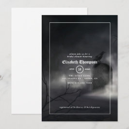 Convites Chá de panela Gótico Halloween