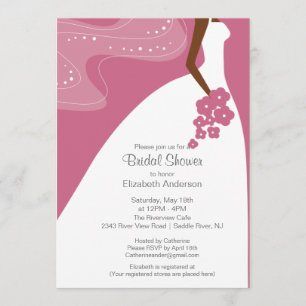 Convites Chá de panela gracioso da noiva do afro-americano