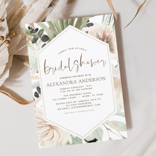Convites Chá de panela Grass Boho Eucalyptus Invita