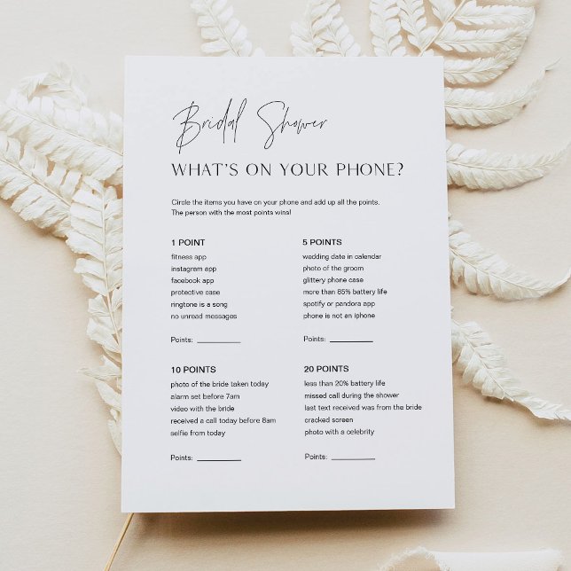 Convites Chá de panela HARLOW O que há no seu jogo telefôni (Criador carregado)