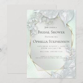 Convites CHÁ DE PANELA | Honeydew Green Pearl Shimmer