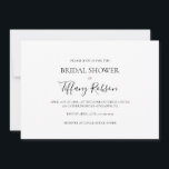 Convites Chá de panela horizontal Elegante simples<br><div class="desc">Este simples e elegante chá de panela horizontal é perfeito para o seu moderno chá de panela preto e branco minimalista. O design apresenta fonte contemporânea mínima acompanhada de caligrafia formal. Mantenha-o como está,  ou escolha personalizá-lo com seu próprio trabalho de arte ou fotos!</div>