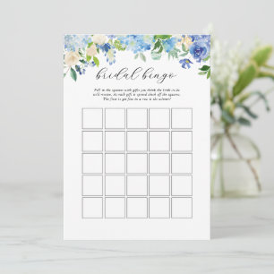 Convites Chá de panela Hydrangea Bridal Bingo