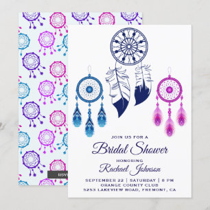 Convites Chá de panela ideal azul cor-de-rosa do coletor