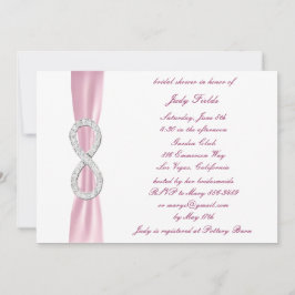Convites Chá de panela Infinito de Diamante Rosa