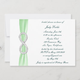 Convites Chá de panela Infinito de Diamante Verde