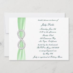 Convites Chá de panela Infinito de Diamante Verde