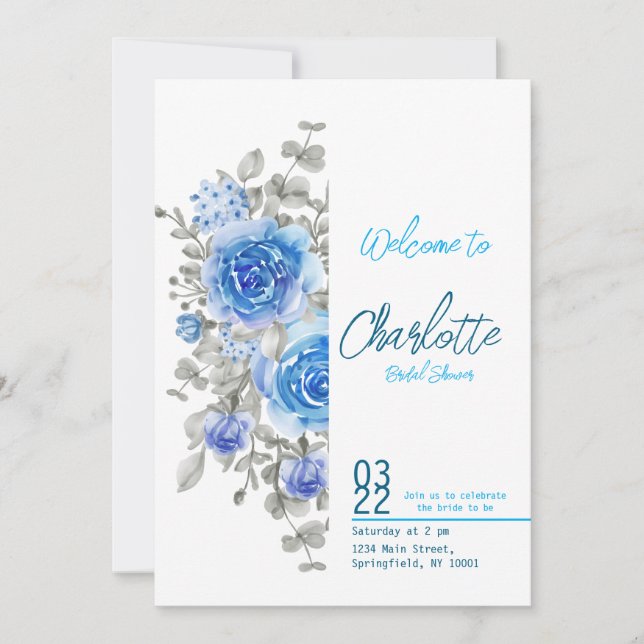 Convites Chá de panela Inverso De Aquarela Pintada À Mão (Frente)