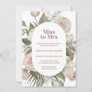 Convites Chá de panela Inverso De Rosa De Aquarela Cor-De-Á