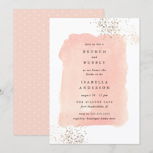 Convites Chá de panela Invertido de Brunch Cor de Água Ro