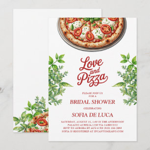 Convites Chá de panela Italiano de Amor e Pizza