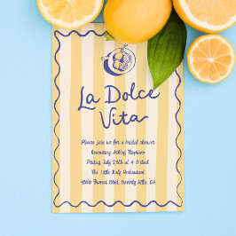 Convites Chá de panela italiano de Dolce Vita Lemons