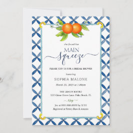 Convites Chá de panela laranja com compressão principal