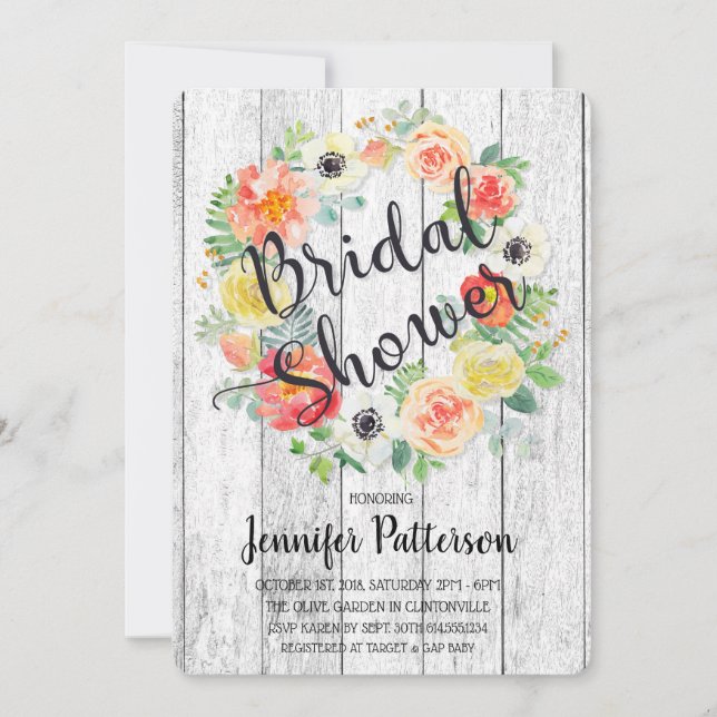 Convites Chá de panela Laranja e Amarelo (Frente)