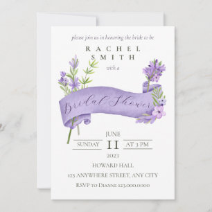 Convites Chá de panela Lavendar Elegante