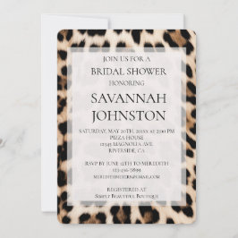 Convites Chá de panela-leopardo-castanho-negro