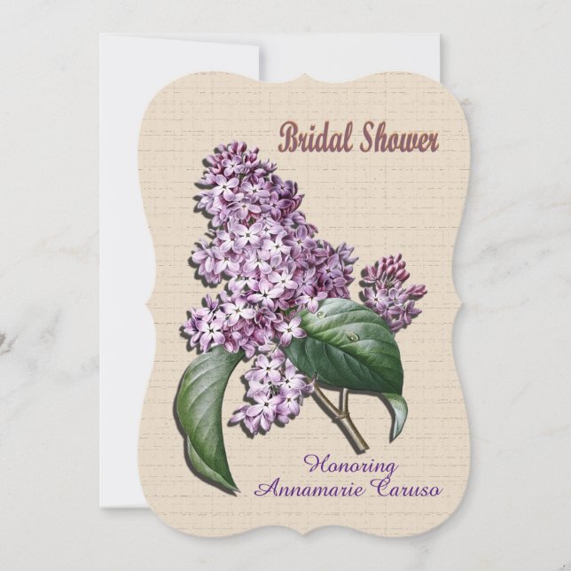 Convites Chá de panela Lilacs (Frente)