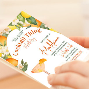 Convites Chá de panela Limão Laranja Citrus Coquetel