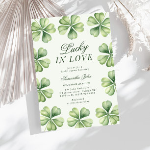 Convites Chá de Panela Lucky in Love Trevo Verde