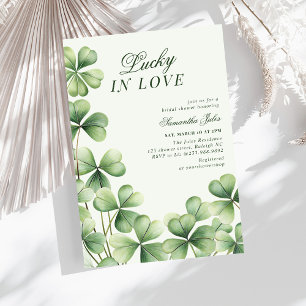 Convites Chá de Panela Lucky in Love Trevo Verde