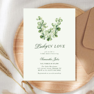 Convites Chá de Panela Lucky in Love Verde Trevo