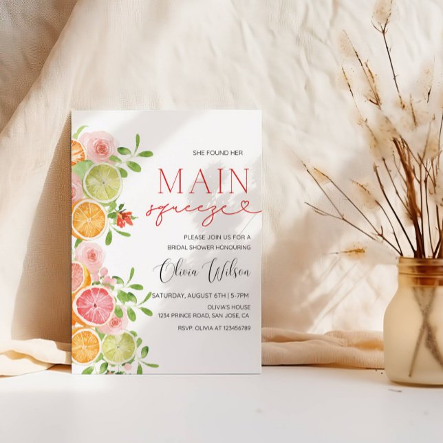 Convites chá de panela "Main Squeeze" - Citrus Lemon Party (Criador carregado)