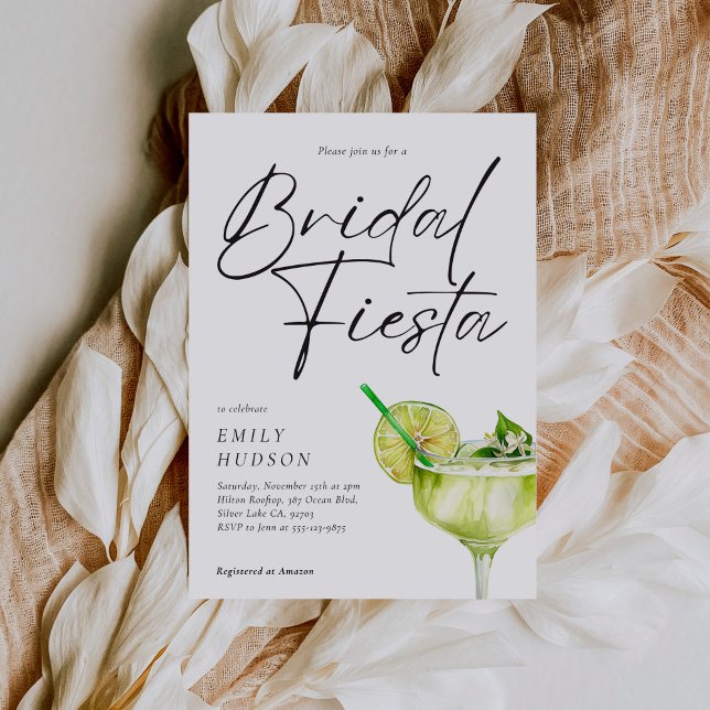 Convites Chá de panela Margarita Mexicana Fiesta (Criador carregado)