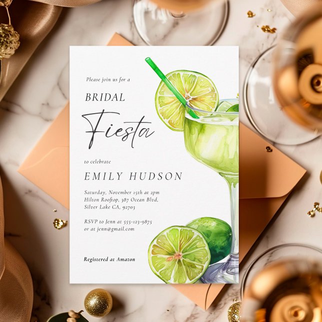 Convites Chá de panela Margarita Mexicana Fiesta (Criador carregado)
