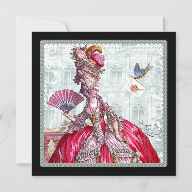 Convites Chá de panela Marie Antonette (Frente)