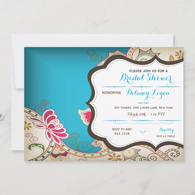 Convites Chá de panela marroquino (Frente)