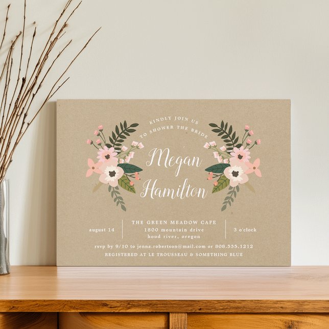 Convites Chá de panela Meadow Kraft (Criador carregado)