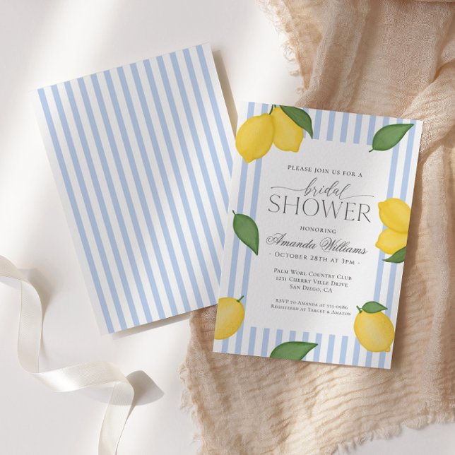 Convites Chá de panela mediterrânico italiano de limão em e (Criador carregado)