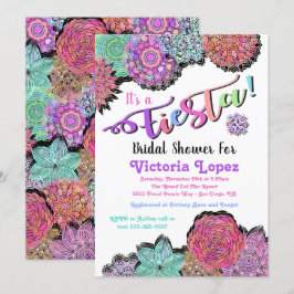 Convites Chá de panela mexicano Fiesta Floral Mandala